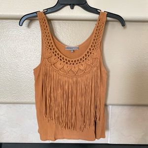 Crochet fringe tank